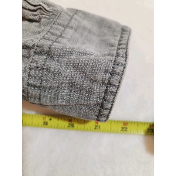 Brooks Brothers 100% Cotton Denim Shirt Mens Large Gray Long Sleeve Western - Picture 7 of 10